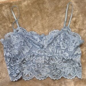 Forever 21 Lace Bandeau in Light Blue